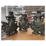 Three Carved Animal-Shaped Stone Vessels