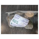 Bag of Mixed Coins in Plastic Pouch