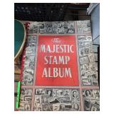 Majestic Stamp Album with Various Stamps