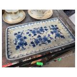 Delft Blue and White Ceramic Rectangular Dish