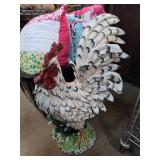 Ceramic White Rooster Figurine With Detail