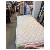 Pink Twin Metal Bed Frame with Mattress
