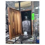 Harley-Davidson Glass Decanter in Wooden Box