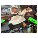 Russ Berrie Thanksgiving-Themed Figurines Pair