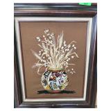 Framed Handmade Textile Art Piece