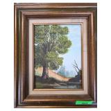 Framed Landscape Oil Painting on Canvas