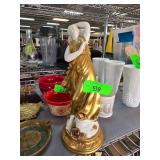 Porcelain Figurine With Gold-Tone Accents