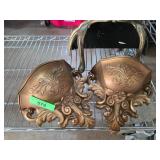 Decorative Gold-Tone Wall Sconces