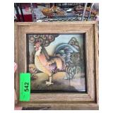 Framed 3D Rooster Wall Art