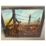 Framed Painting of Pheasants by Wm L Buckingham