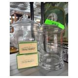 Apothecary Jars with Pharmacy Boxes