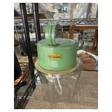 Green Kwik Way Metal Hand Crank Glass Mixer
