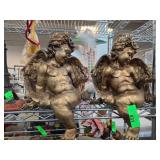 Gold-Finish Cherub Figurines