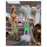 Striped Frog Christmas Figurine Ornament