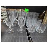 Glassware with Gold Accents