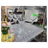 Clear Etched Martini Glasses by Mikasa