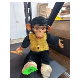 Vintage Mr Bim Zippy Monkey Toy with Fabric Outfit