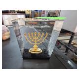 Menorah Figurine in Acrylic Display Block
