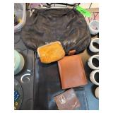Leather Items and Vintage Handbag