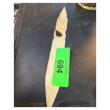 Carved Bone Letter Opener with Detailed Handle