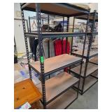 Four-Shelf Metal Storage Unit With MDF Shelves