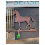 Cast Iron Horse Weathervane Topper