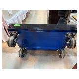 Blue Metal Rolling Cart With Casters