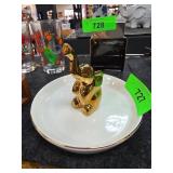 Stella & Dot Gold-Tone Ceramic Elephant Dish