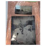 Two Vintage Glass Negative Photographs