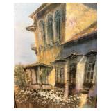 Framed Artwork of a Sunlit Building Scene