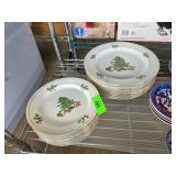 Holiday Hostess China Plates with Tree Design