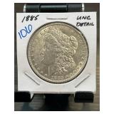 1885 Morgan Silver Dollar UNC Detail