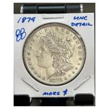 1879 Morgan Dollar with Uncirculated Detail