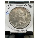 1883-O Morgan Silver Dollar in High Grade