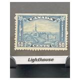 Canada 50 Cents Blue No Gum Postage Stamp