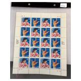 Sheet of 29-Cent Stamp Featuring Helen Keller