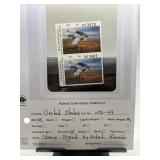 Signed U.S. Duck Stamp Pair by Artist