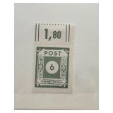 Post 6 Green Stamp on Display Stand