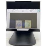 Cuba 1875 Coat of Arms 21c and 50c Stamps