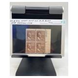 1938 US Stamp Plate Block #812 Andrew Jackson