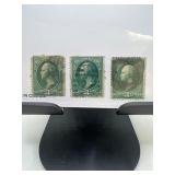 US #147 Washington 3-Cent Stamps with Cancels