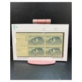 Block of 4 Canadian 4-Cent Stamps