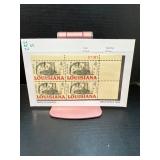 Block of Four Louisiana 4-Cent Stamps