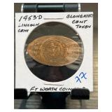 1953-D Elongated Lincoln Cent Token