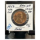 1953-S/S Wheat Penny RPM-010 MS63/64RB