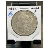 1882 Morgan Silver Dollar Coin