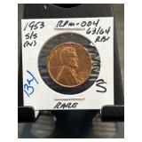1953-S/S Lincoln Cent RPM-004 MS 63/64 RD