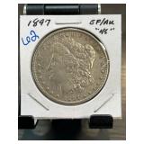 1897 Morgan Silver Dollar EF/AU Condition