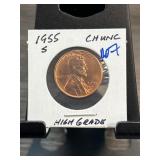 1955-S Lincoln Wheat Cent in High Grade