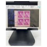 1954 Lincoln Issue Plate Block of 4 Stamps